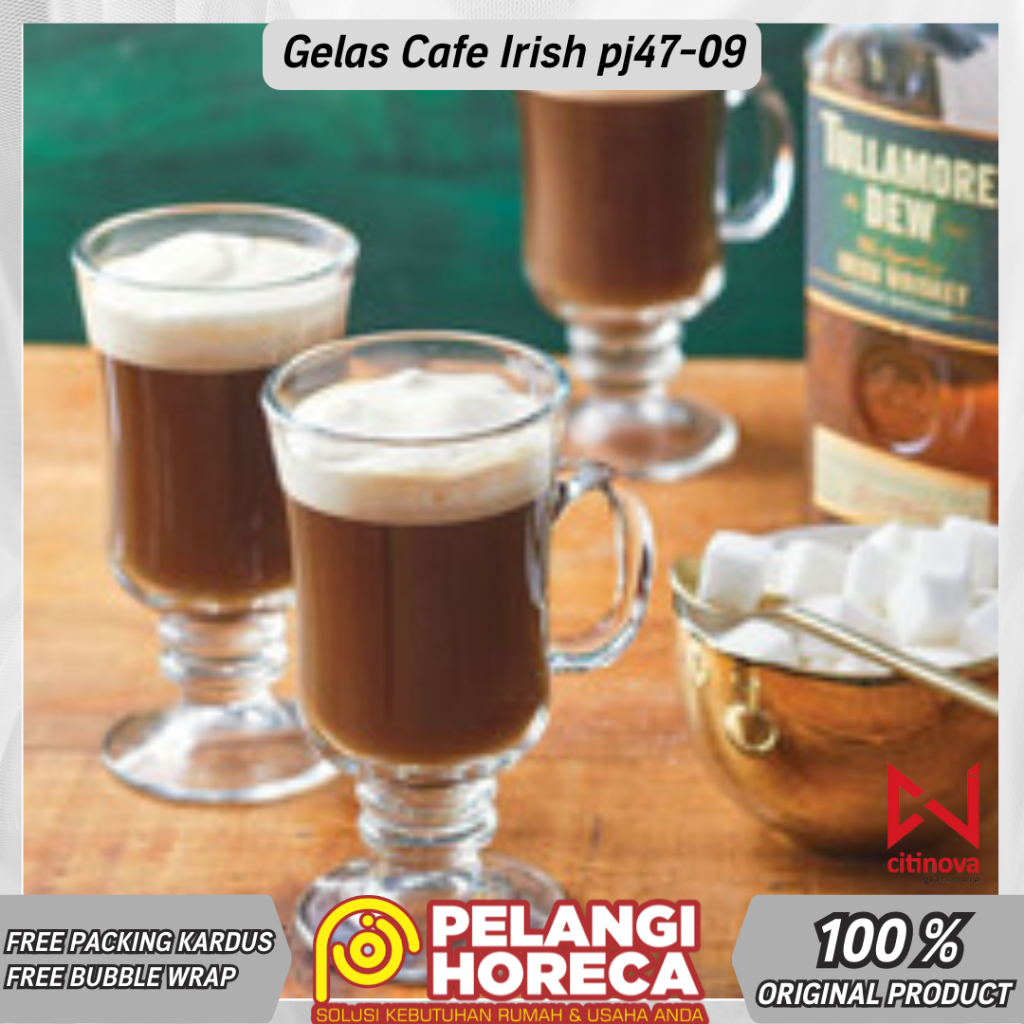 Gelas Cafe Irish pj47-09 | Gelas Cantik | Gelas Hotel | Gelas Restoran | Gelas Estetik