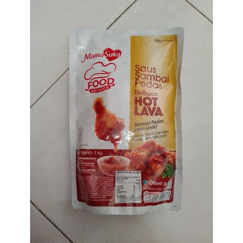 

mama suka saos sambal pedas hot lava 1kg