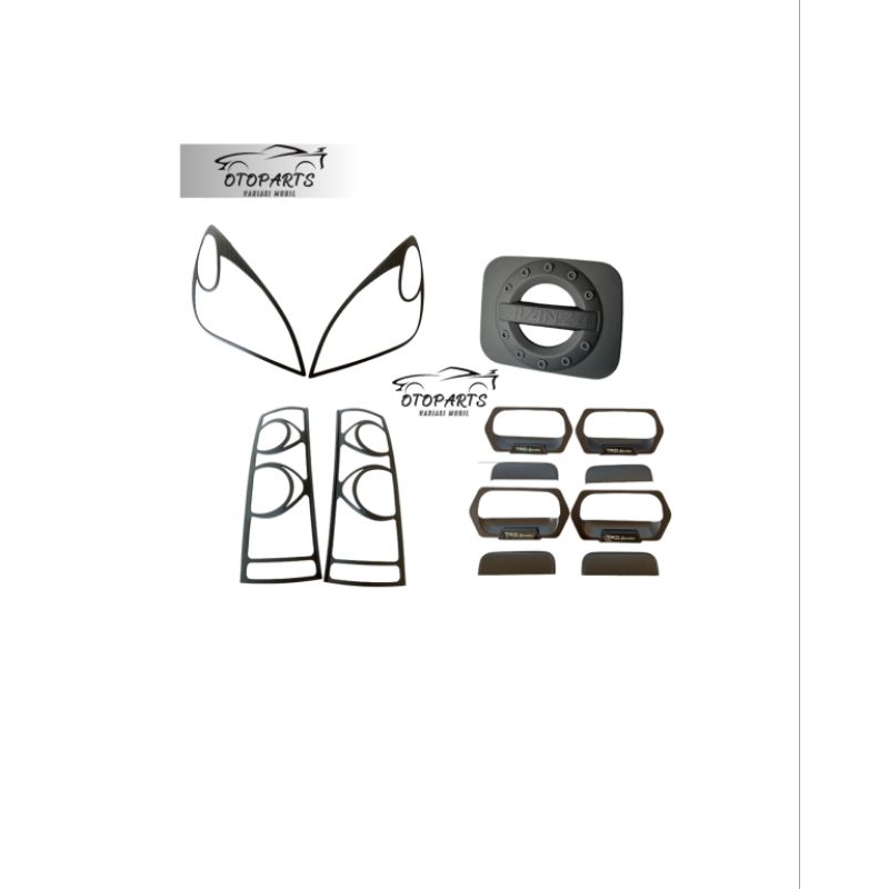 PAKET LIS COVER DEPAN BELAKANG OUTER HANDLE PINTU TRD SPORTIVO TANK COVER TUTUP TANGKI BENSIN SPORTY