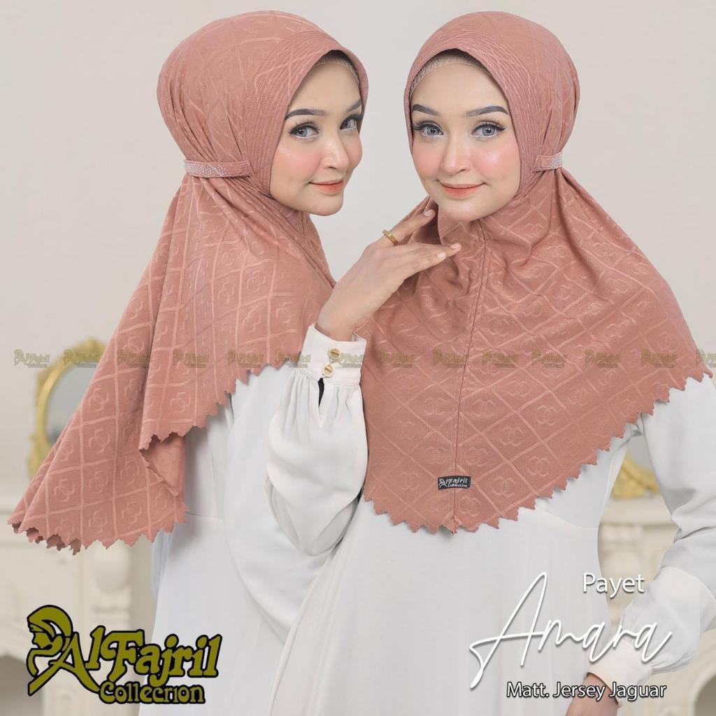 Hiab instan Amara Laser Payet Ada Tali / Hijab daily ori Al fajril Collection