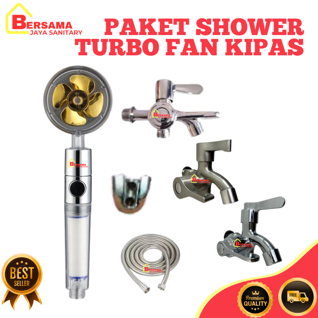 PROMO Hand Shower Kipas Turbo Set Lengkap shower mandI Shower mandi set