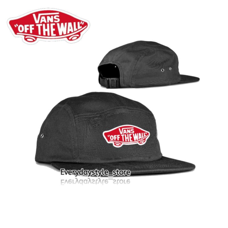 Topi 5 Panel VANS OFF THE WALL - Five Panel Snapback Hat Caps - Topi Distro Lima Panel Skate Surf Pr