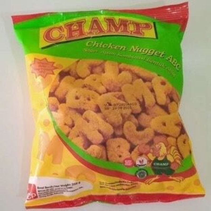 

CHAMP Chicken Nugget ABC 250gram/Naget ayam abc huruf champ