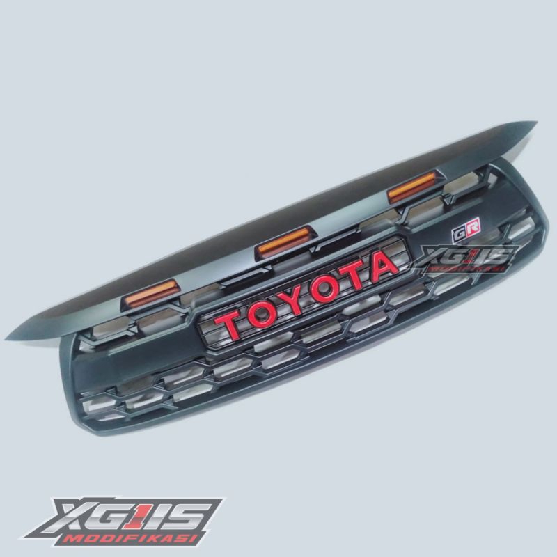 front grill gril grille bumper depan fortuner 2009, 2010, 2011 model gr led logo togota / grill fort