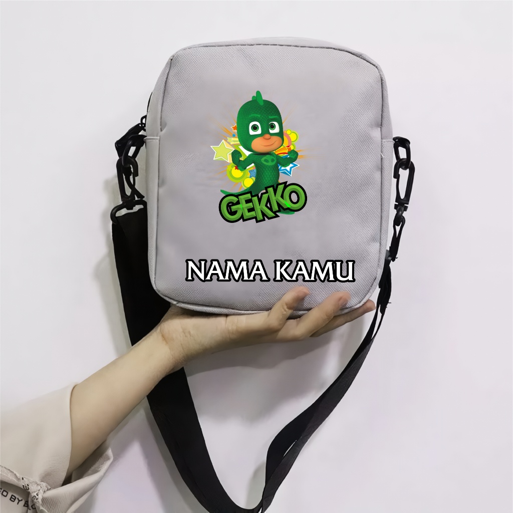 Tas Selempang Anak Ngaji Motif PJ MAKS GEKKO Untuk Laki - Laki Dan Perempuan Unisex Terbaru