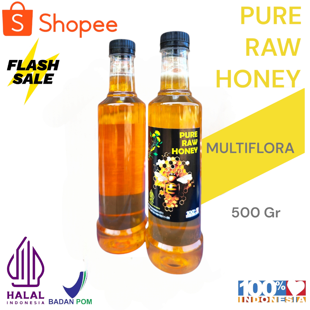 

Madu Murni Asli 5OO gr Nektar Multiflora100% Alami Pure Natural Raw Honey