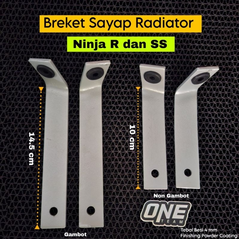 Bracket Sayap Sirip Radiator SPAC BPRO QTT Ninja R  SS  Body Depan Samping