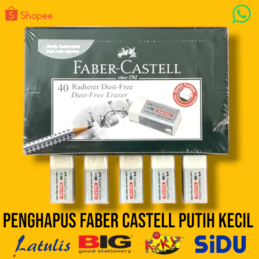 

Penghapus Faber Castell B40 Putih Kecil