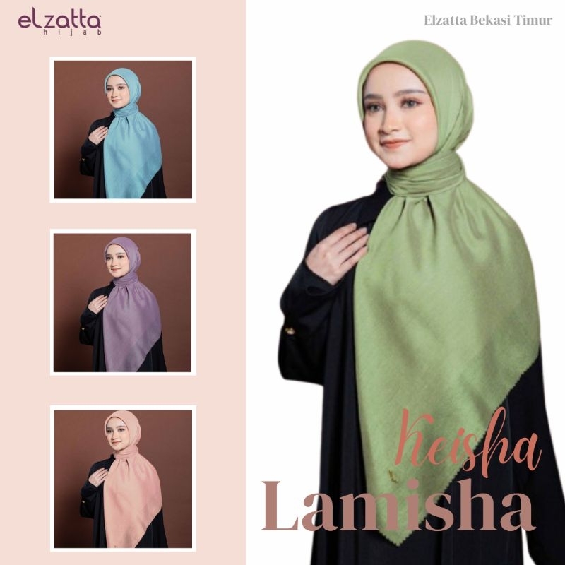 Segiempat  Scarf Polos Voal Premium Elzatta KEISHA LAMISHA