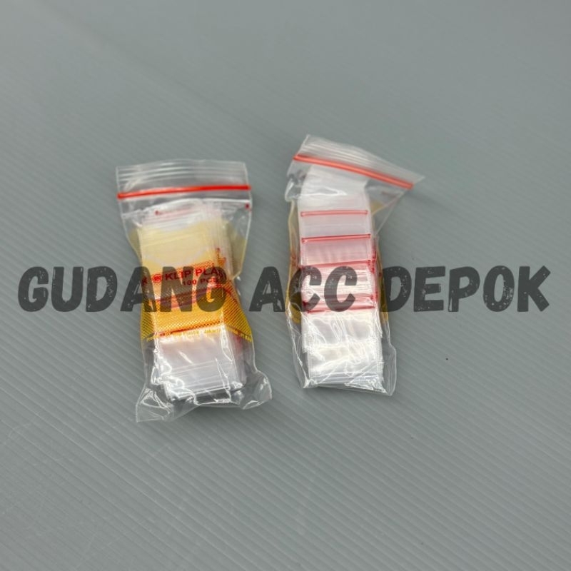 PLASTIK KLIP KECIL 2,5 X 3,5 CM ISI 100 LEMBAR / CLIP OBAT EMAS MINI 3,5CM X 2,5CM MEREK KLIP PLASTI