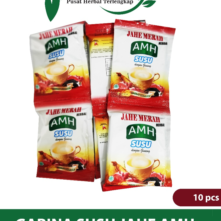 

HERBAL Susu Jahe Merah AMH | PLUS Ginseng Dan Habbatussauda 1 renceng / 1 bal