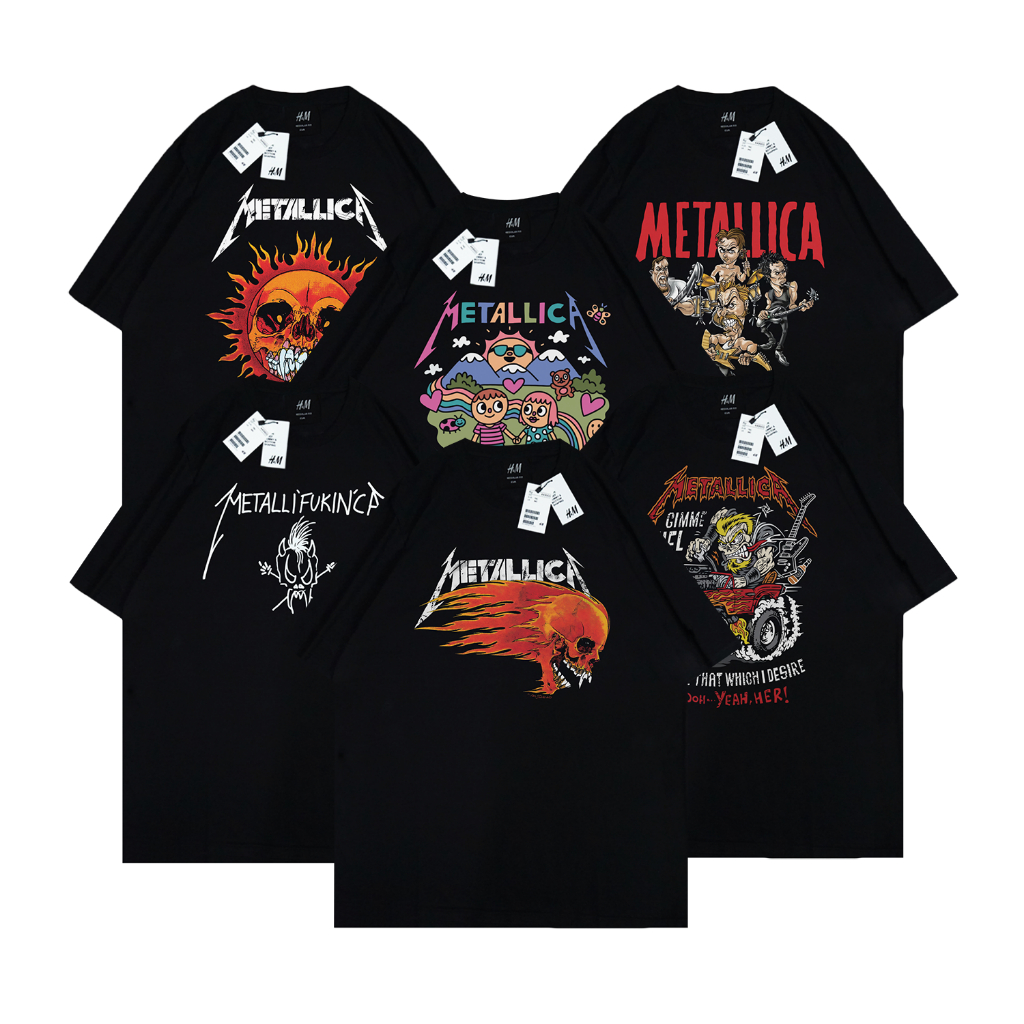 KAOS BAND METALLICA TOUR VINTAGE | TSHIRT MUSIK METALLICA HITAM