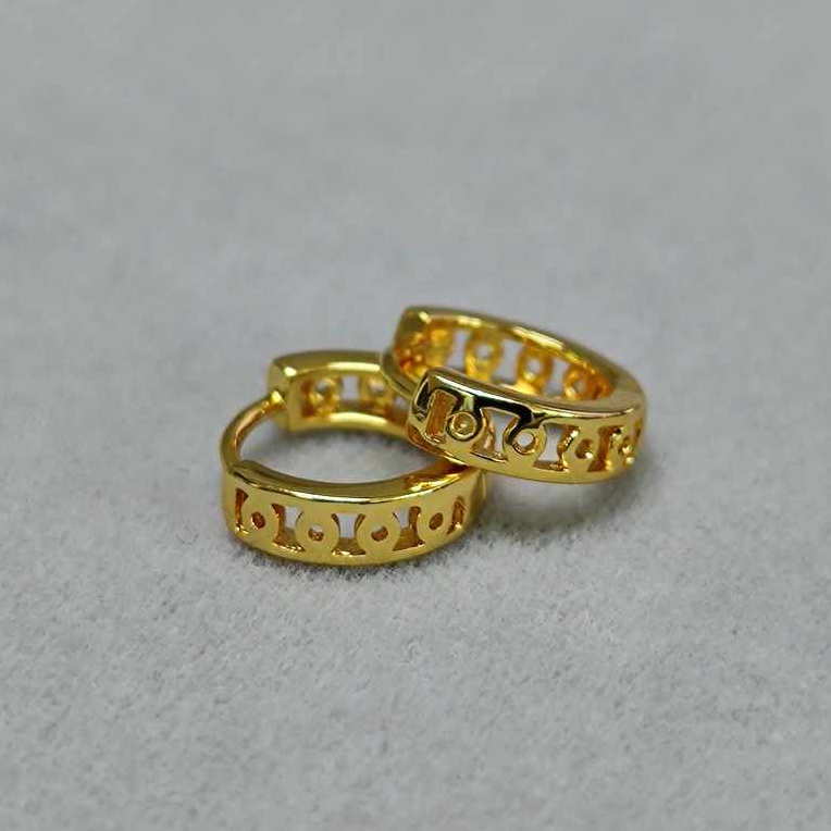 ❤️COD 17K emas asli anting emas （sepasang）17K emas