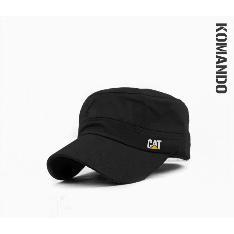 Topi Pria Termurah/Topi Komando Pria Motif Cat Hitam Premium