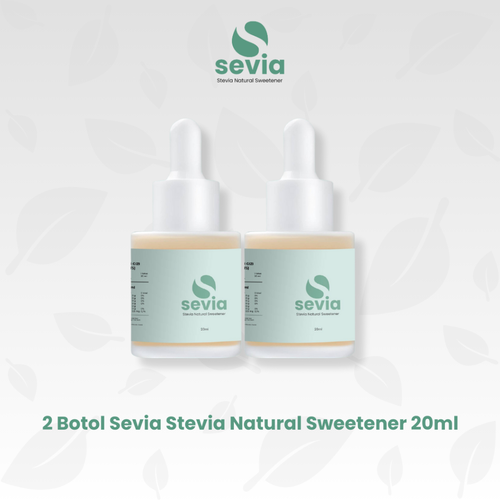 

2 Botol Sevia Stevia Natural Sweetener 20ml Pemanis Alami Pengganti Gula 0 Kalori dari Daun Stevia