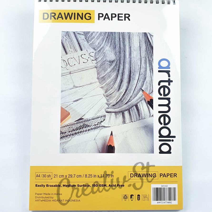 

KI3 ARTEMEDIA Drawing Book Sketch Book A4 3 Sheet Buku Sketsa Gambar Pensil Charcoal Arang 21 Cm X 3 Cm