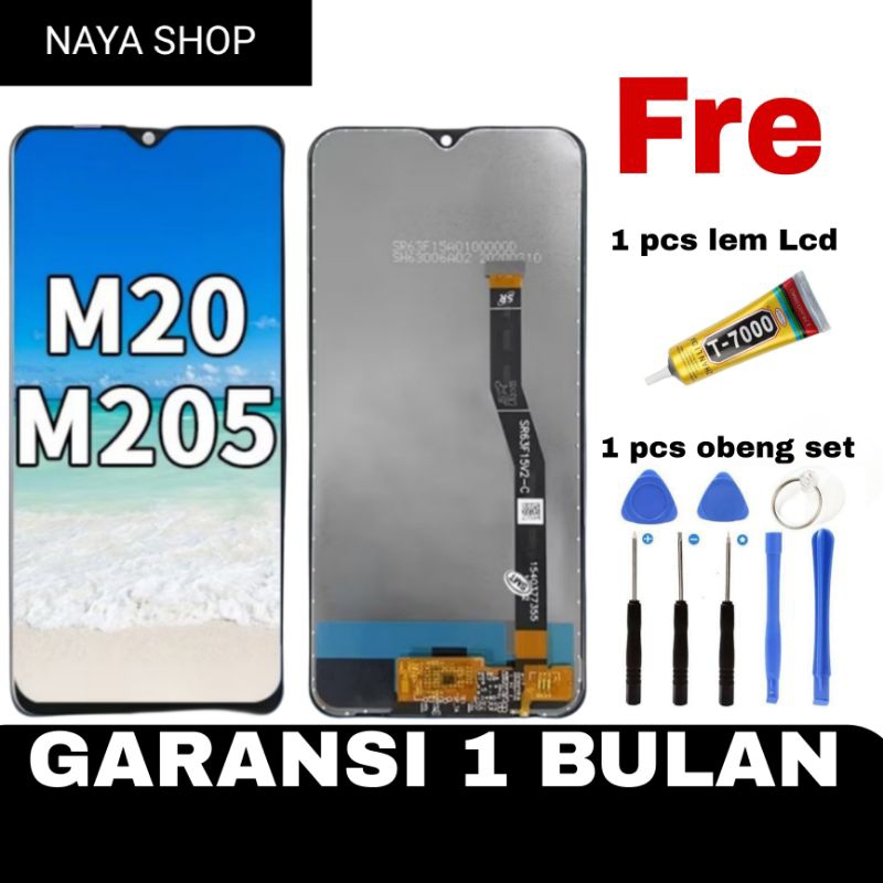 ( ORIGINAL 100% ) LCD SAMSUNG M20 M205 FULLSET ORIGINAL LAYAR HP TOUCHSCREEN NEW COPOTAN