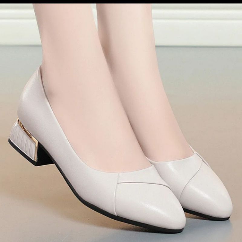 Clarisse 593-31 Sepatu Kerja Wanita Chunky Heels Hak Tahu Import 3cm