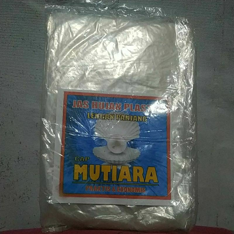 jas hujan ponco / lengan panjang plastik bening tebal