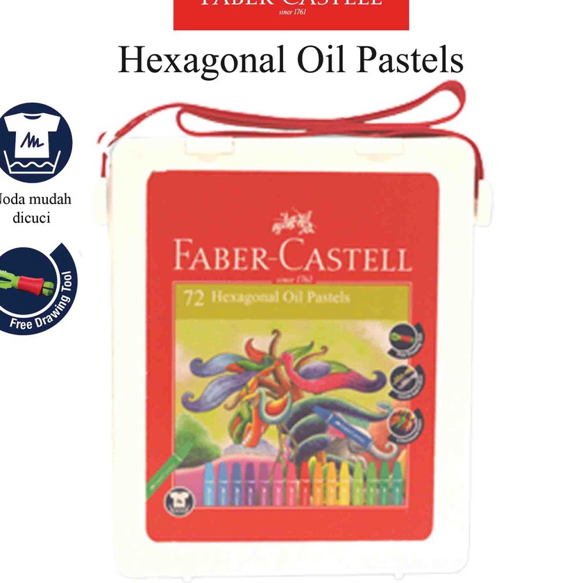 

KI3 Hexagonal Oil Pastel 72 Warna Crayon Krayon Faber Castell