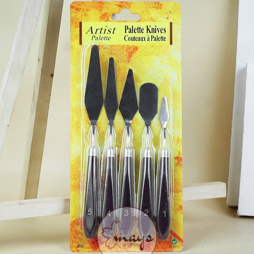 

KI3 5 Pcs Painting Knife Set Isi 5 Pisau Palet Lukis Paint Knife Merk Artist Palette VTec