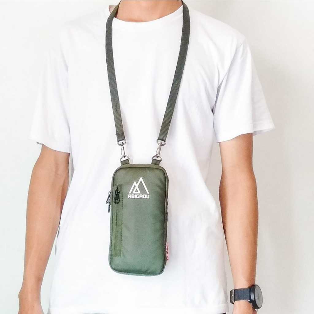 Slingphone waterproof abigadu/tas hp anti air pria wanita/dompet hp kartu ID Card Cewek Cowok/gantun