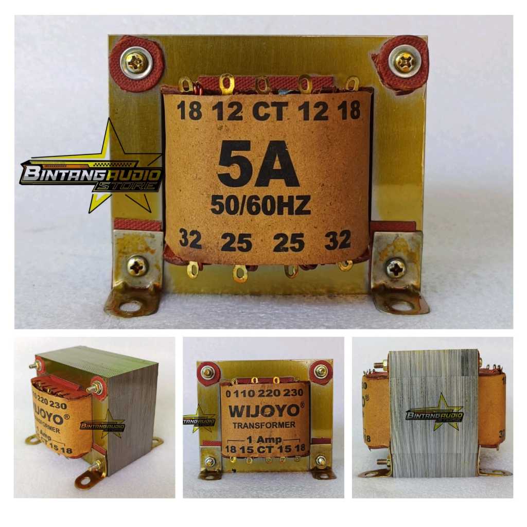 Trafo WIJOYO 5A Besar CT 32V / Travo 5 Amper BIG CT 32 Volt Tembaga Murni