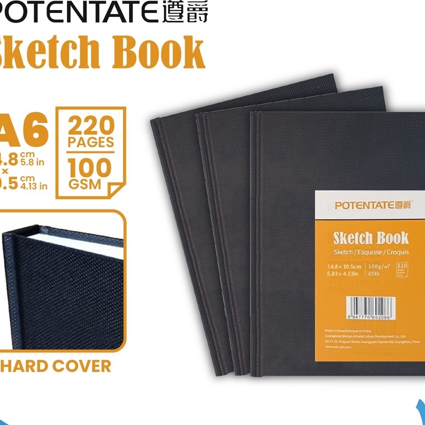 

Extra Sketchbook Potentate Hard Cover A6 Stitch Bound Buku Sketsa Potentate Sketchbook A6 1 GSM 11 Sheet 22 Pages