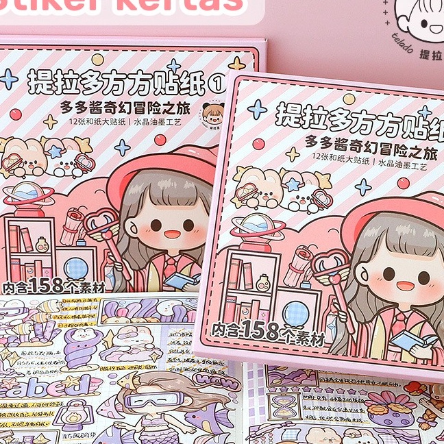 

murah Sticker Pack Stiker kes aesthetic korea karakter kartun lucu multipola Buku pegangan bahan kolase dekorasi kreatif handbook Cute cartoon diary Scrapbook DIY Daily planner Anak Perempuan