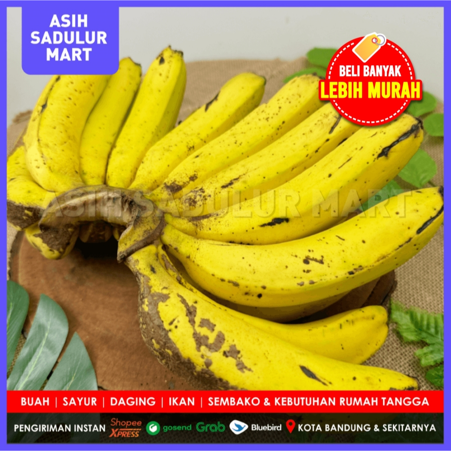 

Pisang Ambon Lumut Asli Lembang 1kg / 500g | Asih Sadulur Mart