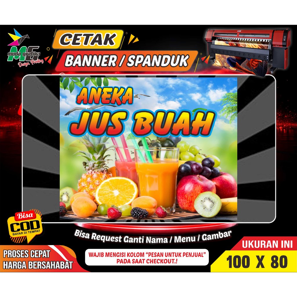 SPANDUK ANEKA JUS BUAH 1X80