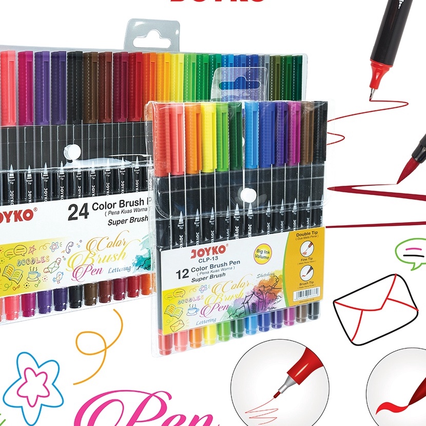 

Spesial Color Brush Pen Pena Kuas Warna Joyko CLP13
