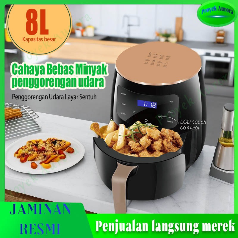 [Flash Sale]Penggorengan Udara Digital 8L Penggorengan Bebas Minyak Penggorengan Listrik Kapasitas B