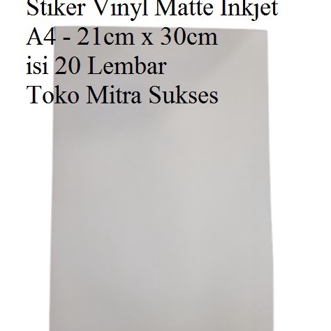 

Langka Stiker Vinyl Matte Inkjet A4