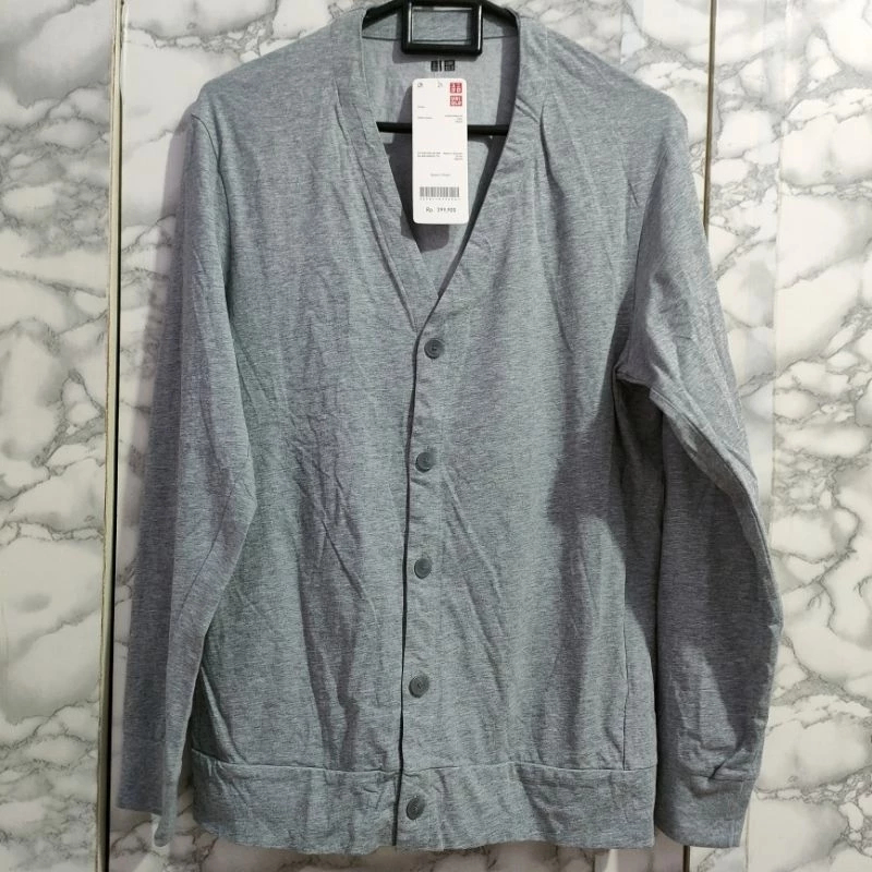 cardigan uniqlo airism grey M dan XL BARU