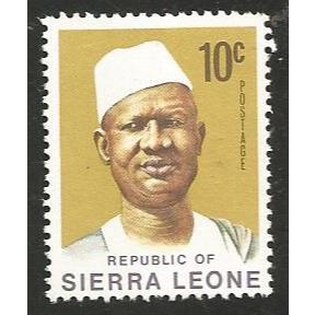 

A 10463 SATU BUAH PRANGKO SIERRA LEONE 10C TEMA PRESIDENT SIAKA STEVENS FRANKED DENGAN KONDISI MNH MINT NEVER HINGED