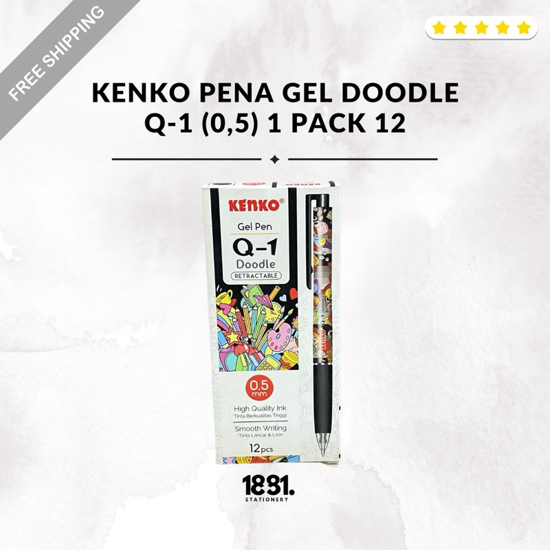 

Pulpen Gel Kenko Doodle (0,5) | Pulpen Gel Tinta Hitam Q-1 | Pulpen Gel Kenko (pack/pcs)