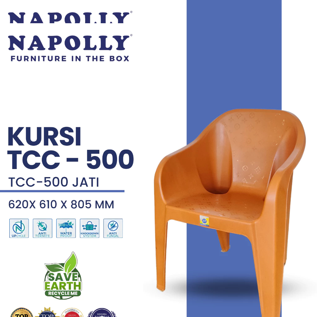 Kursi Plastik Napolly Pakai Tangan TCC 500