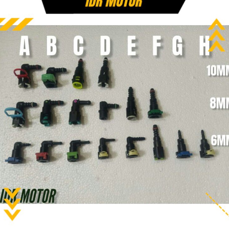 MENDADAK PROMO Nepel kepala selang bensin injeksi kopler motor mobil 6 8 1 mm