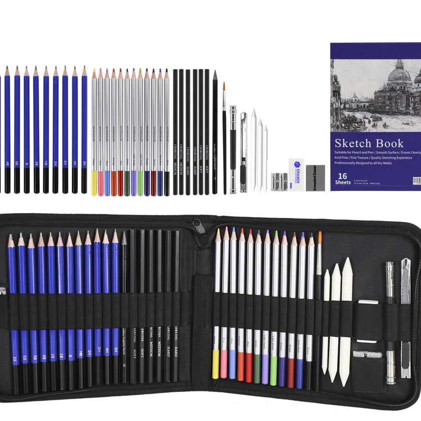 

Hemat 417798 Set Alat Gambar Lukisan Pensil Berwarna dan Buku Sketsa