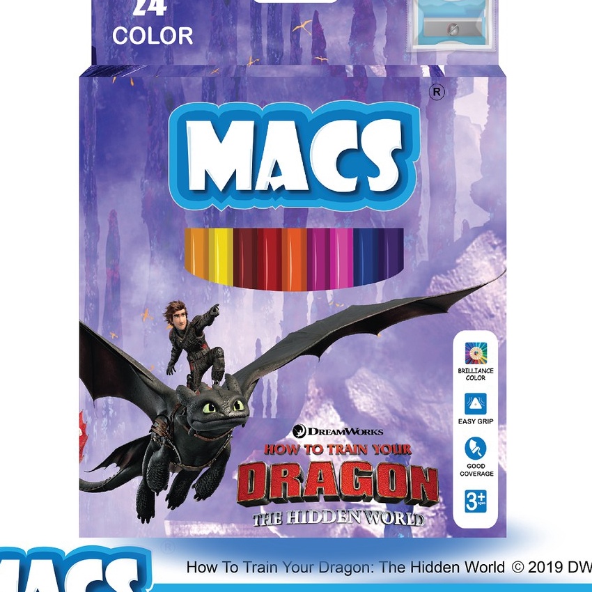 

Flash Sale MACS Pencil Warna How to train your dragon Nht Fury 24 colors