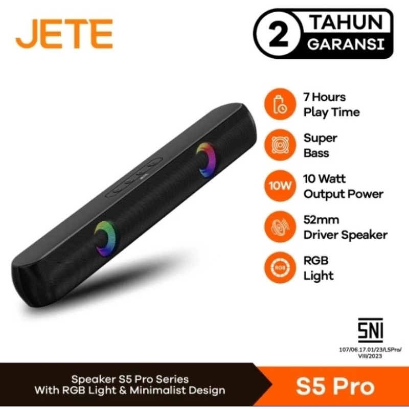 JETE S5 PRO SPEAKER BLUETOOTH KONDISI LIKE NEW