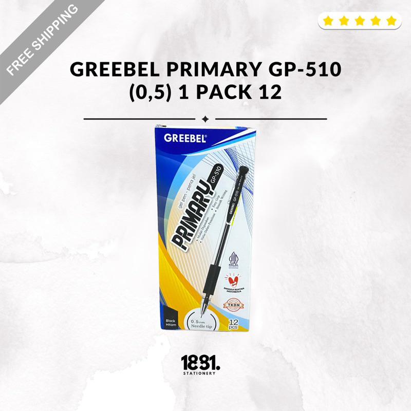 

Pulpen Gel Greebel Primary Gp-510 (0,5) | Pulpen Gel Tinta Hitam (12pcs) | Greebel Pulpen Gel (pack/pcs)