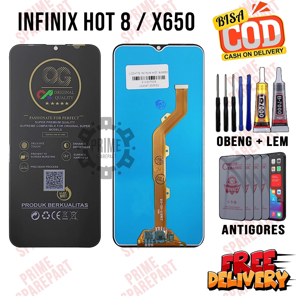 Lcd INFINIX HOT 8 / X650 Original Oem Lcd Touchscreen INFINIX HOT 8 / X650 Fullset