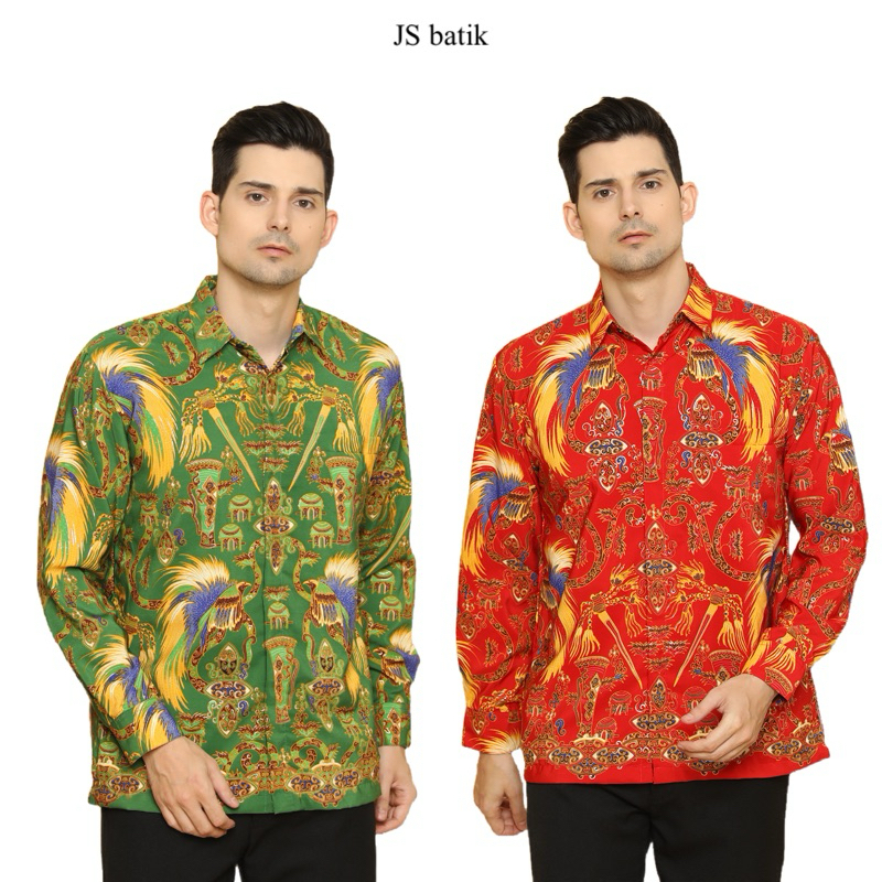 BATIK PAPUA HIJAU, Kemeja Batik / Setelan Couple Batik Papua Cendrawasih / Kain Batik Meteran