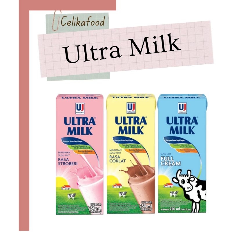 

Susu Ultra 250ml Minuman UHT Milk Sapi Minuman Instan