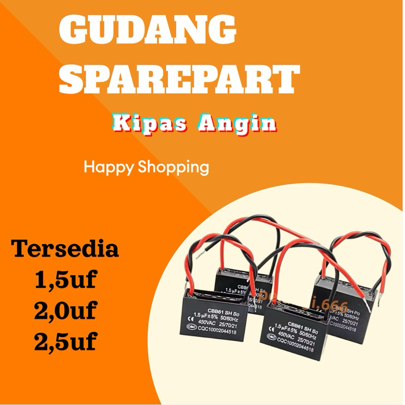 Kapasitor CBB61 kipas angin Universal 2.5uf