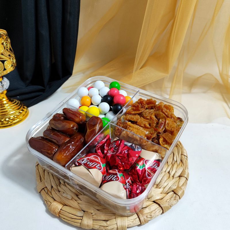 

souvenir umroh souvenir haji paket makanan toples sekat | Paket Aliza