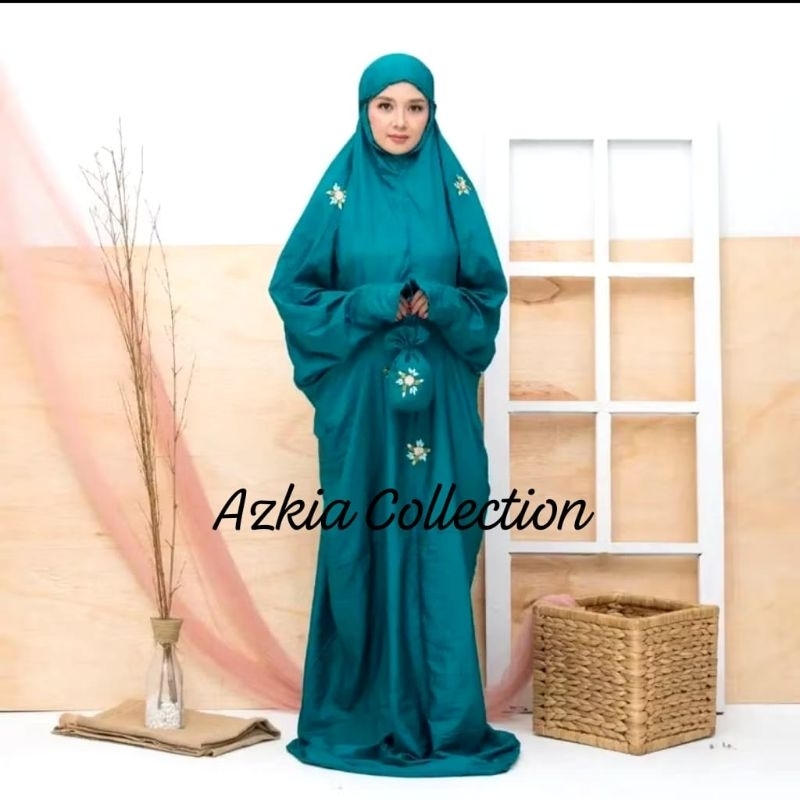 Mukena Terusan Parasut Bordir Mewah Premium