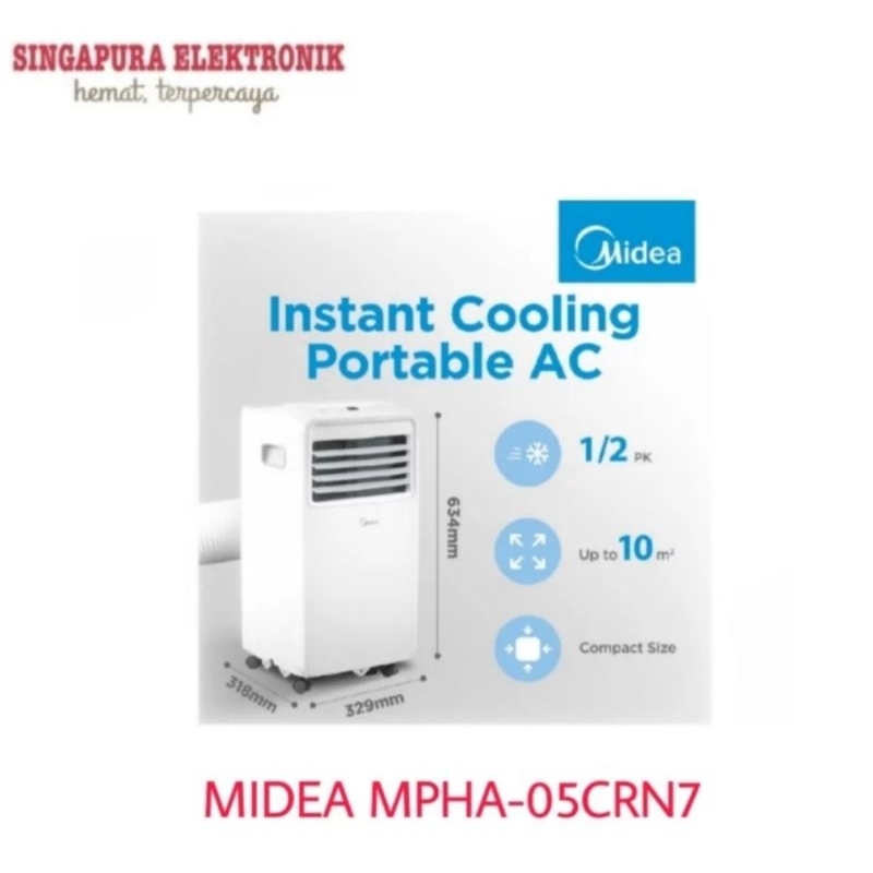 Midea AC Portable 1/2PK MPHA-05CRN7